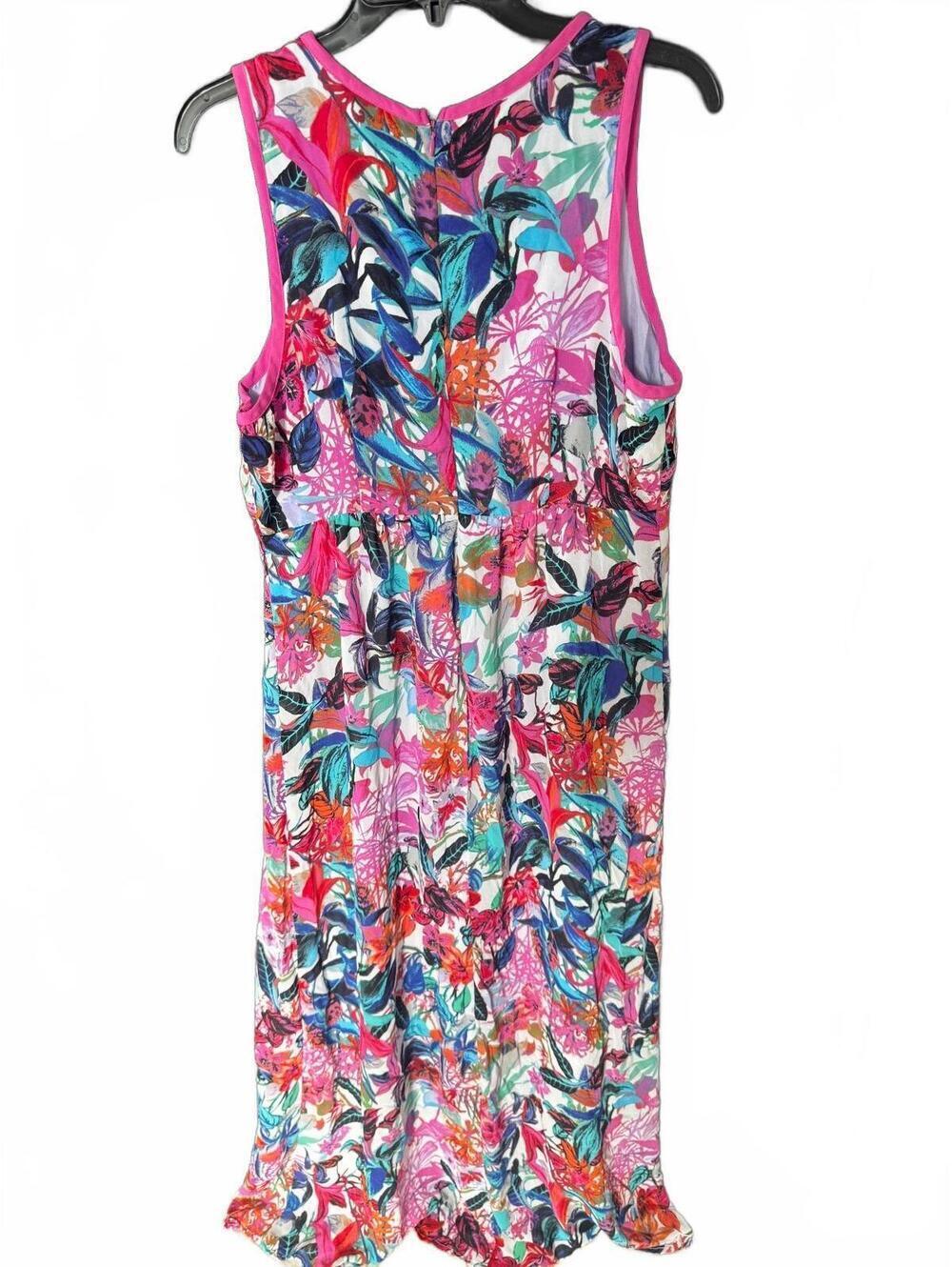 Nicole by Nicole Miller Women's Floral Sleeveless Midi Dress Size 10 - Picture 3 of 4